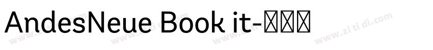 AndesNeue Book it字体转换